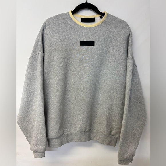 Essentials 'Fear of God State' Crewneck Sweater 'Grey' - Size Small Men's - Picture 1 of 6